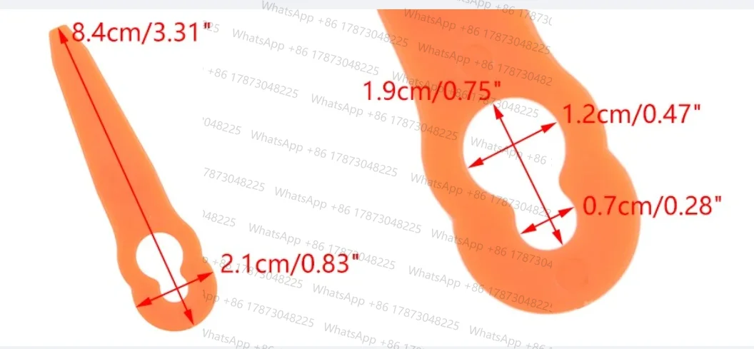 32 шт./компл. пластиковые режущие лезвия 40080071000, подходят для Stihl PolyCut 2-2 FSA 45, триммер для газонокосилки