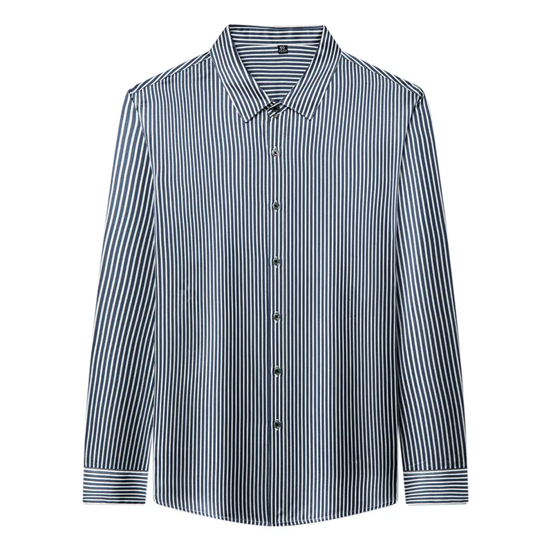 High Quality New Men Shirt Long-sleeved High Quality Business Silk Shirt Spring Autumn Clothes