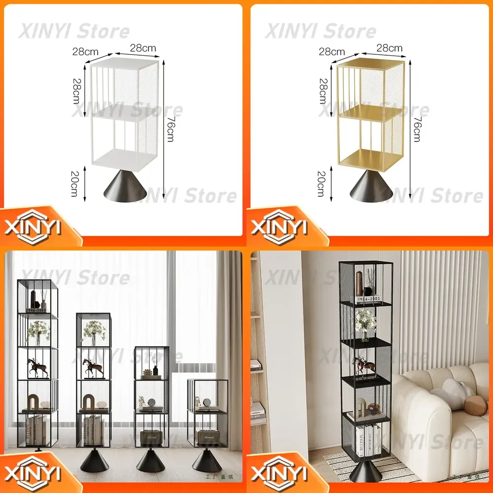 Nordic Rotating Shelf for Sofa Side Storage Rack Multi Layer Floor Standing Bookshelf Office Desk Organizer Living Room