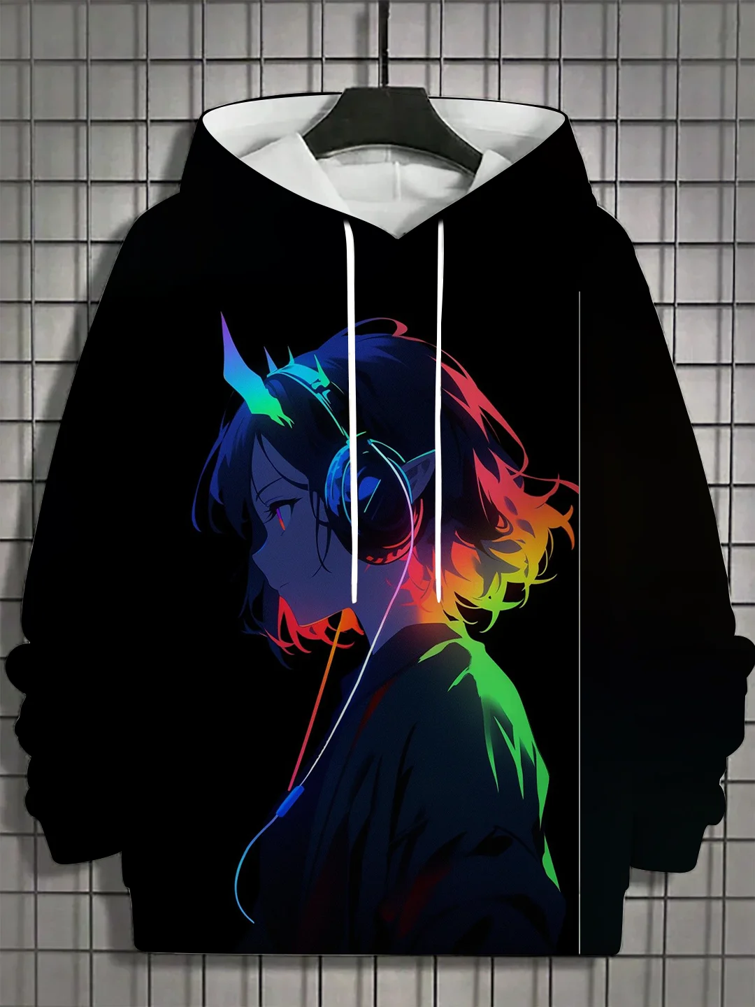 

Fashion Men's Crow Animation 3d Printing Long Sleeve Sweater Autumn Crow Men's Women's Clothing Large Hood Pullover for Men