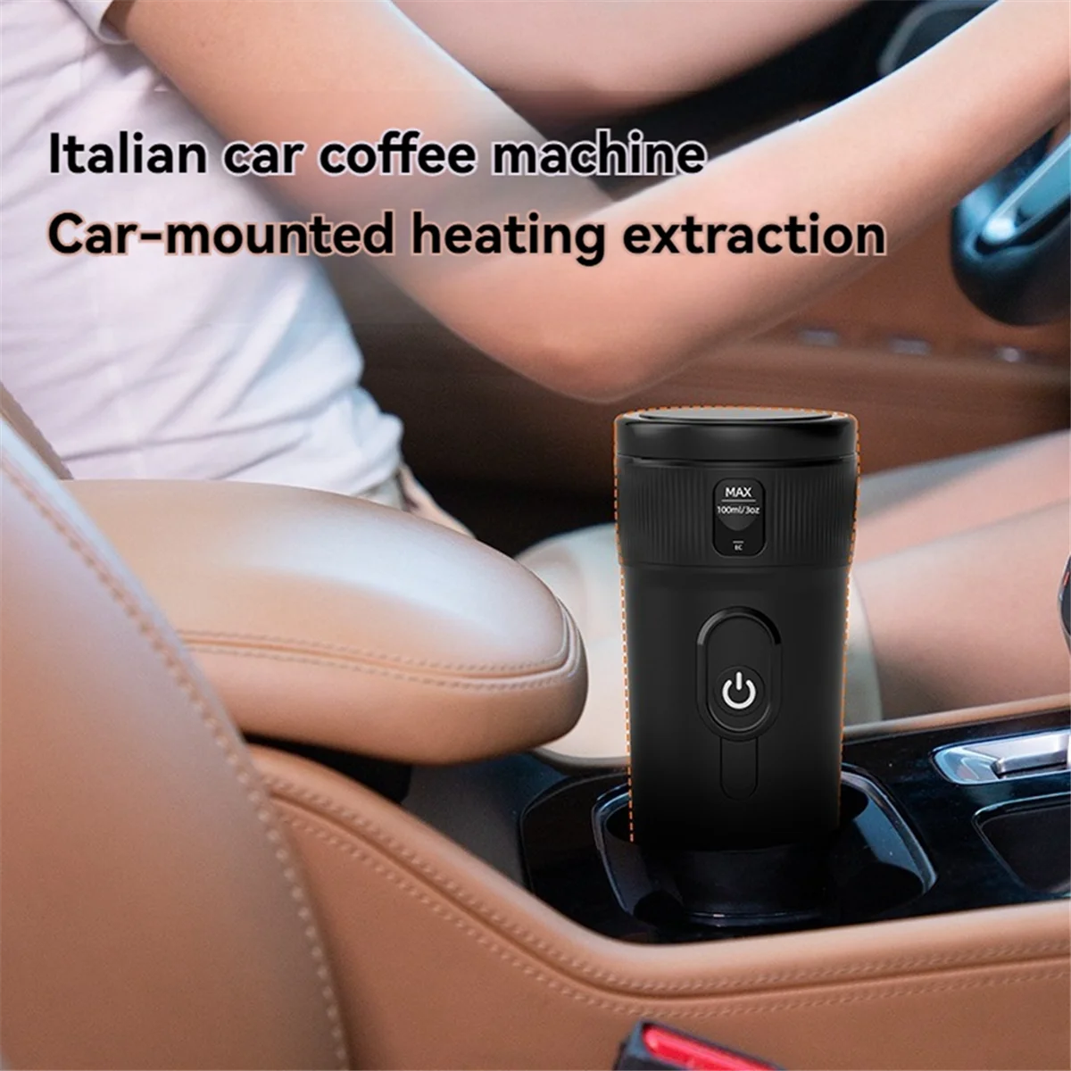 Car Coffee Espresso Maker Portable Coffee Maker 2 in 1 Small Travel Espresso Machine Heating Extraction for RV-A70Z
