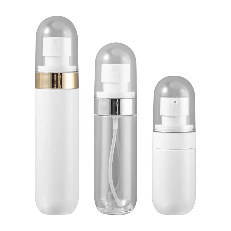 10/30PCS 40/60/80ml Empty White PET Spray/Lotion Bottle Toner Spray Bottle Lotion Alcohol Disinfection Bottle Perfume Bottle