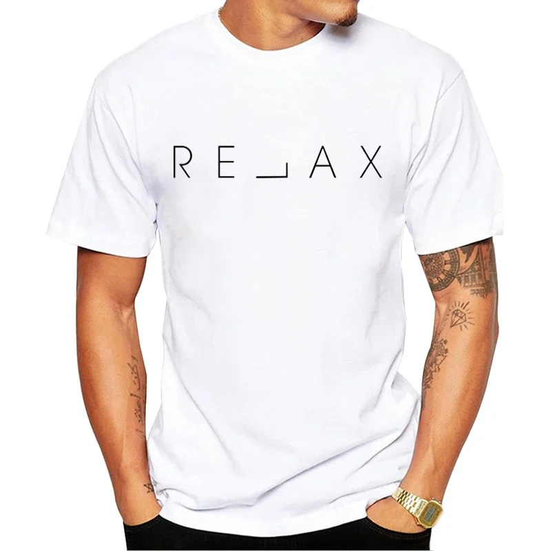 

Hipster Relax Men T-Shirt Short Sleeve O-Neck Tee Fashion Letter Printed Tshirts Funny Tops