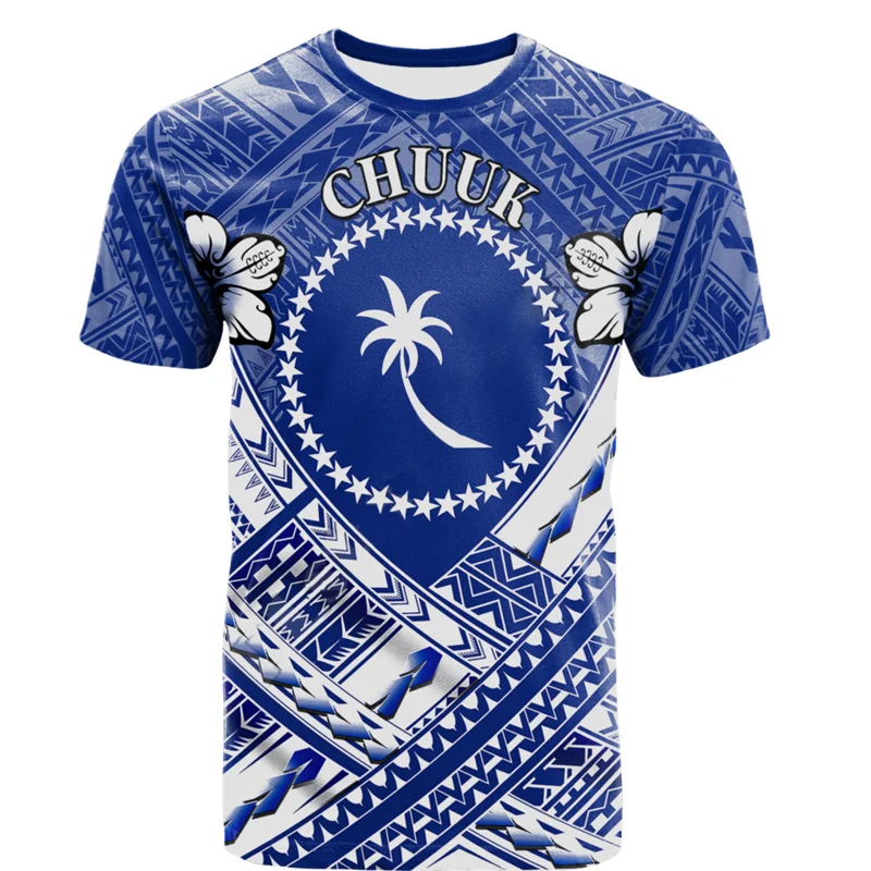 3D Pohnpei Polynesian Culture Tribal Island Retro Tattoo Printing T Shirt Maori Tattoo Graphic T-shirts For Men Vintage Clothing