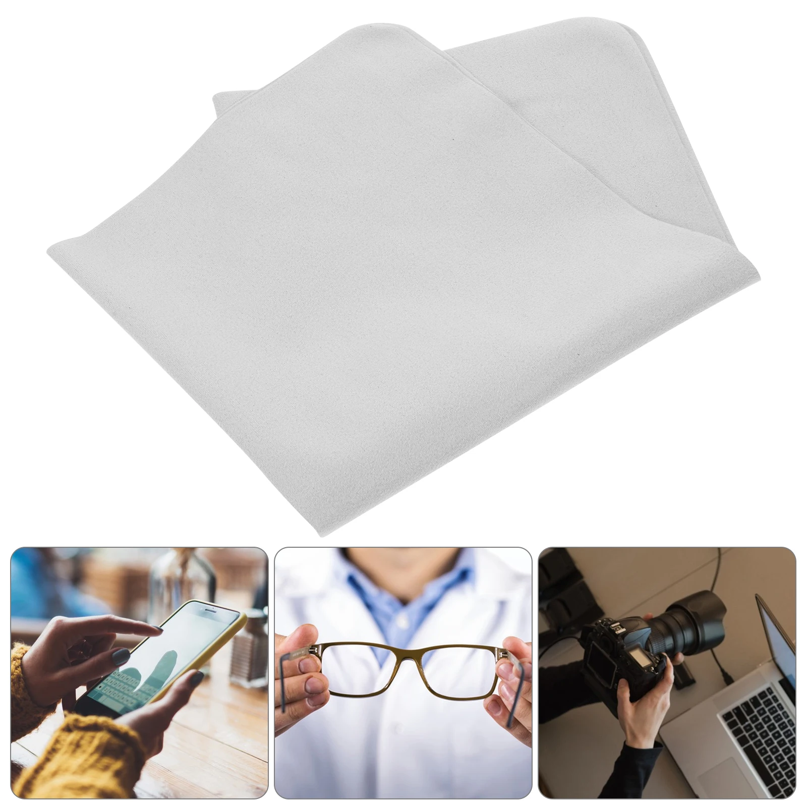 

3pcs Microfiber Glasses Cleaning Cloths Lens Wipe Cloth For Eyeglasses Durable Washable High Absorption Cloth For Phones Mirrors