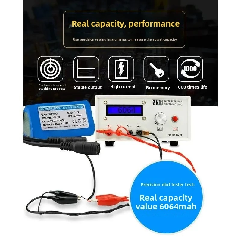 for Hongruixiang 18650 Battery Pack for Mountain Bike Lamp Headlamp Dedicated 3.7V 7.4V Large Capacity Battery for Night Ride