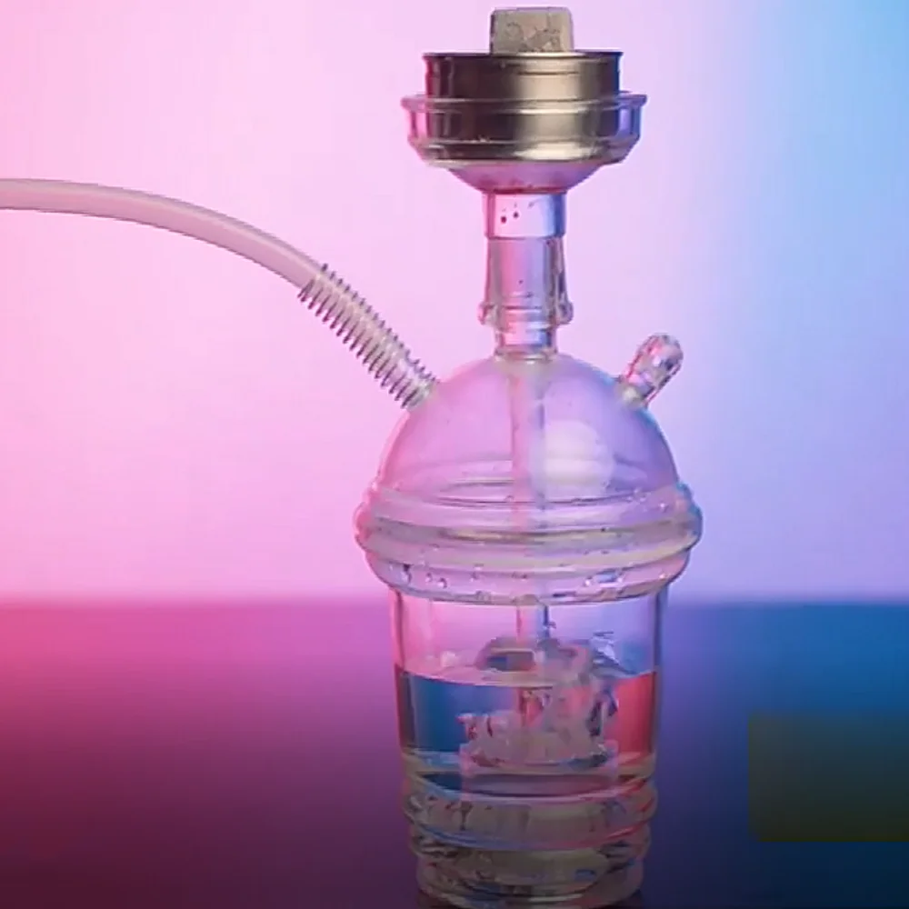 

Portable LED Hookah Shisha Set with Chicha Bowl Water Pipe Complete Kit Cachimbas for Car Grass Smoking Pipe Accessories