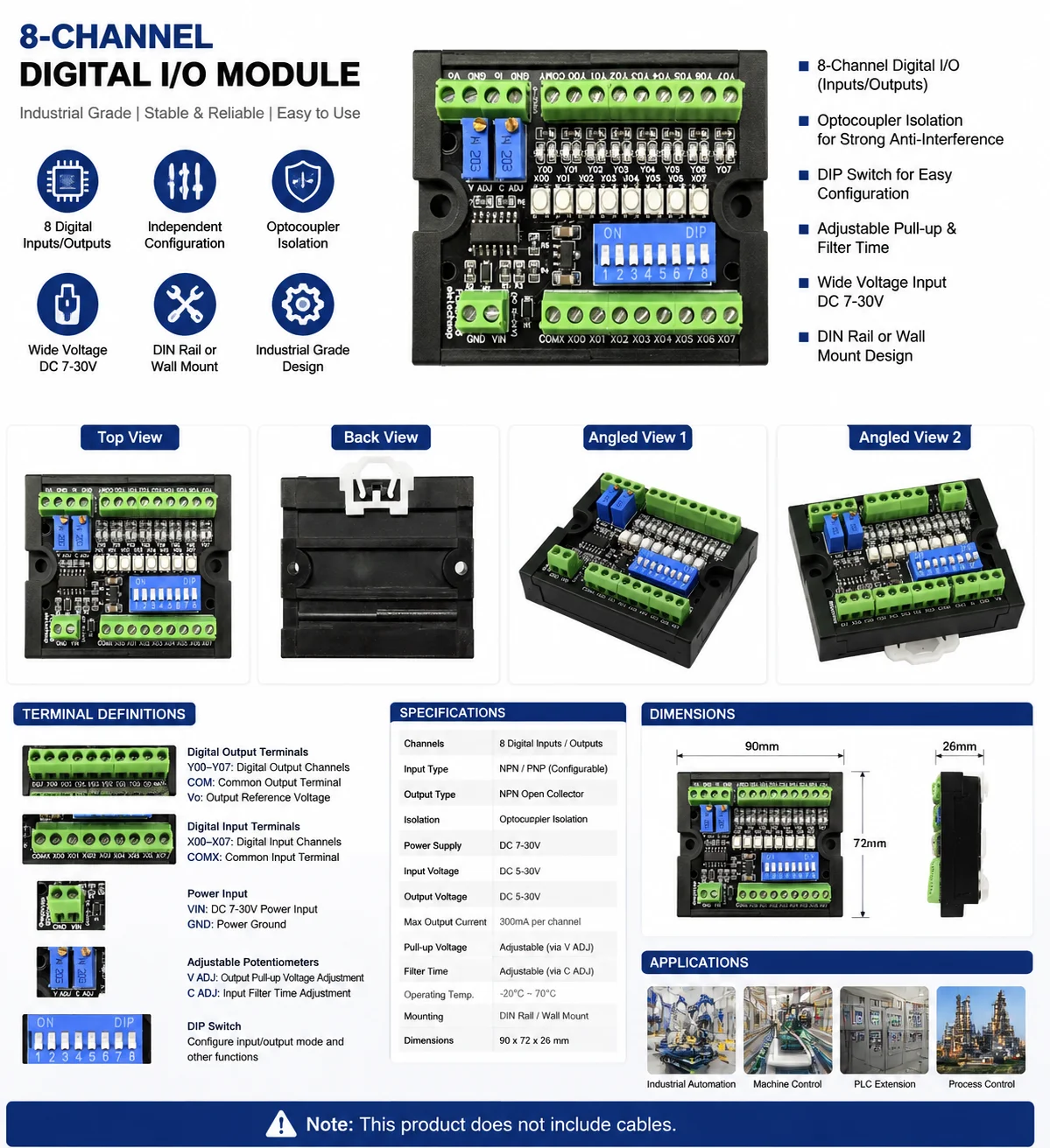 MCU PLC Simulation Debug Board 0-10V 4-20MA Output ADC DAC Tester NPN ...