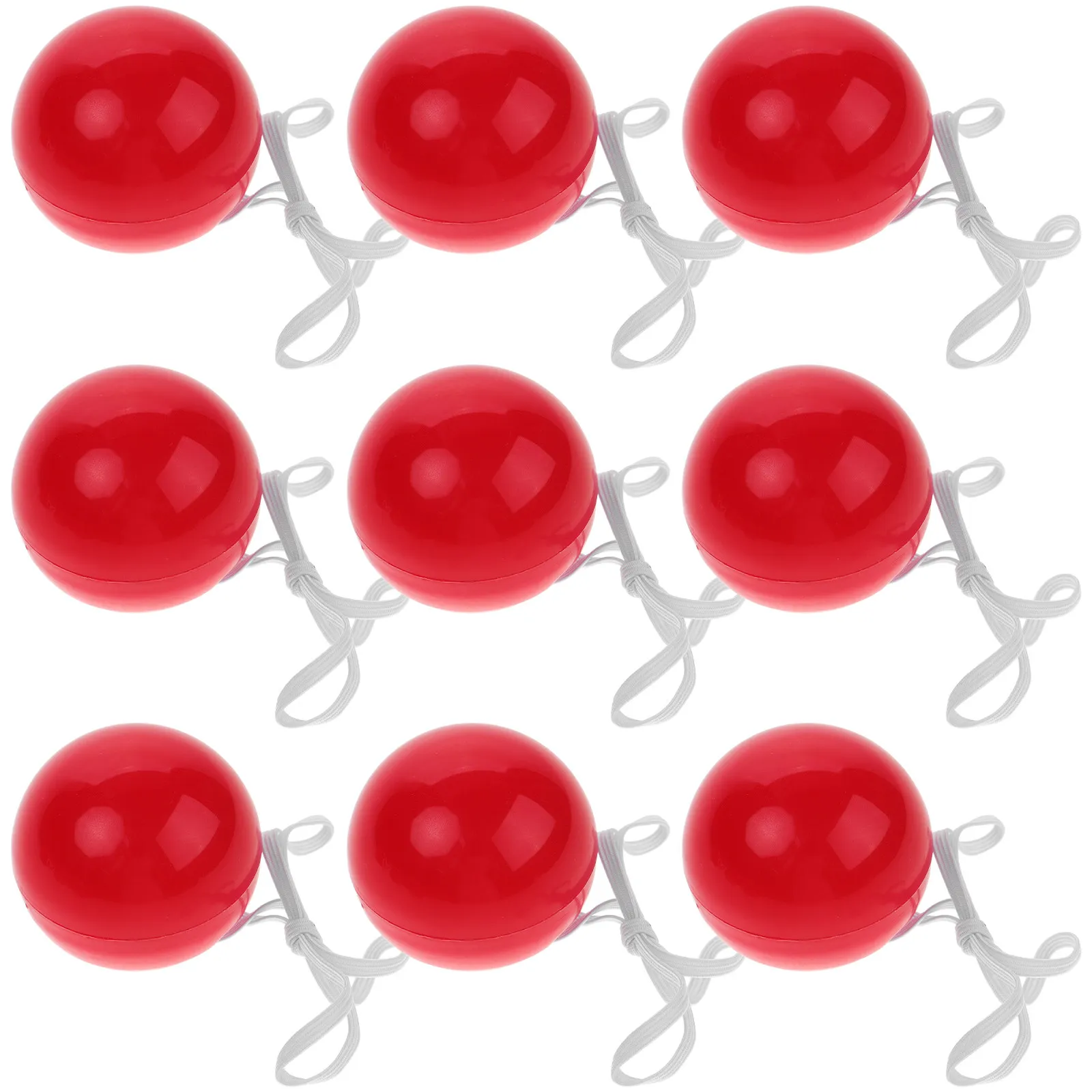 

10Pcs Red Clown Nose Halloween Cosplay Clown Nose Prop Lightweight Plastic Party Costume Accessory for Fancy Dress Festivals
