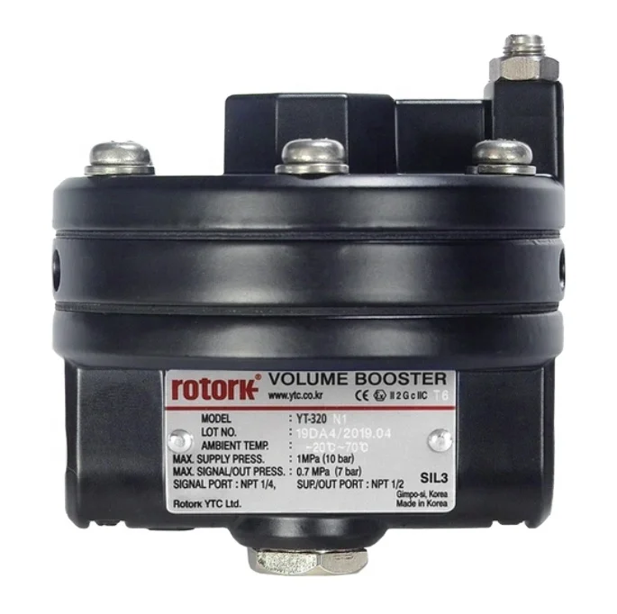 

Rotork YTC Valve Positioner Accessories YT-320N1 YT320N1 YTC Volume Booster Aluminium 1/2" NPT YTC Volume Booster Yt 320