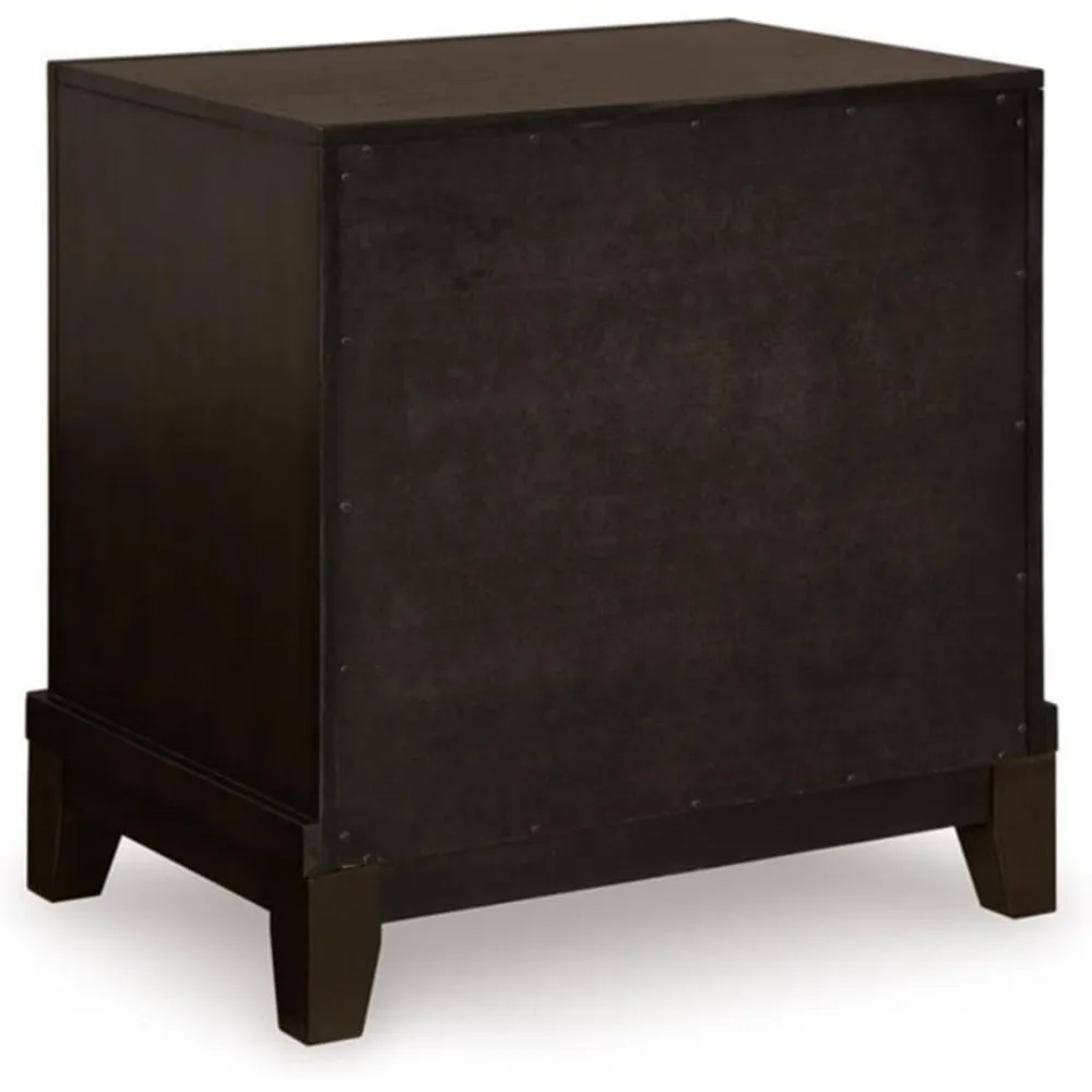 منضدة حديثة بدرجين مع درج علوي مبطن باللون البني الداكن