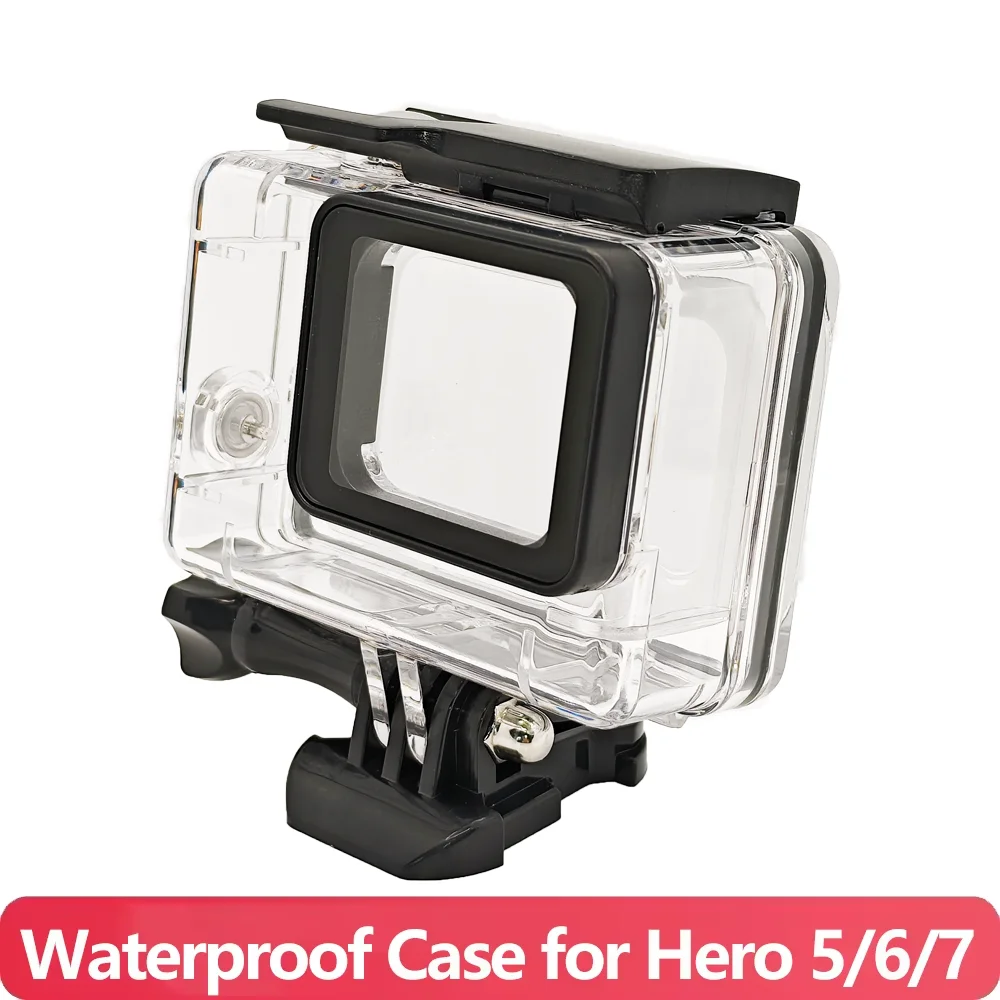 Funda carcasa impermeable protectora subacuática 40 metros carcasa de buceo para GoPro Hero 5 6 7 accesorios de Cámara de Acción negra