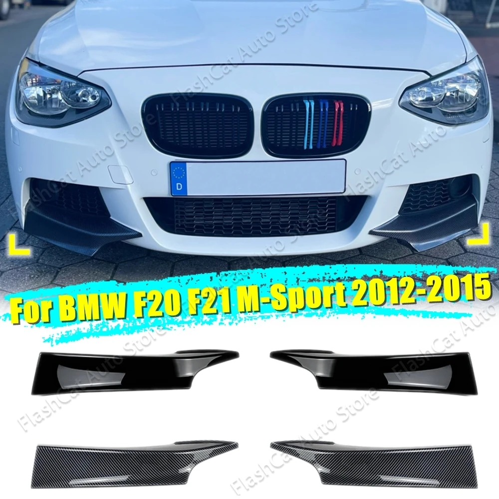 

Car Front Bumper Splitter Fog Lamp Grille Trim For BMW 1 Series F20 F21 M135i Pre LCI M-Sport 2012-2015 Splitter Exterior Tuning