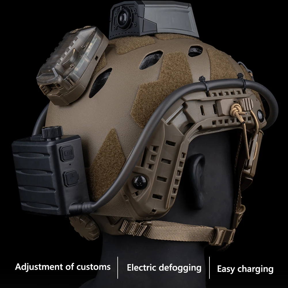 مروحة إزالة الضباب المغناطيسية القابلة للتعديل مضخة مضادة للضباب TYPE-C قابلة للشحن نظارات لاسلكية مروحة إزالة الضباب لتسلق الجبال موتوكروس