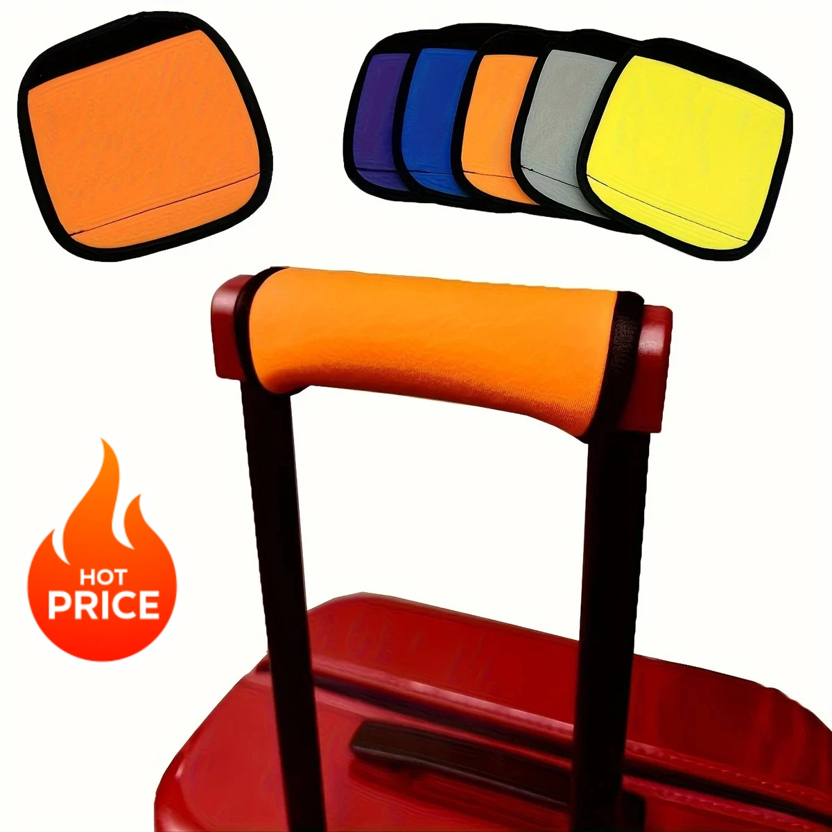 غطاء مقبض عالمي للأمتعة وعربات الأطفال مع وسادة مضادة للانزلاق هدية عملية للمسافرين مناسبة للعائلة