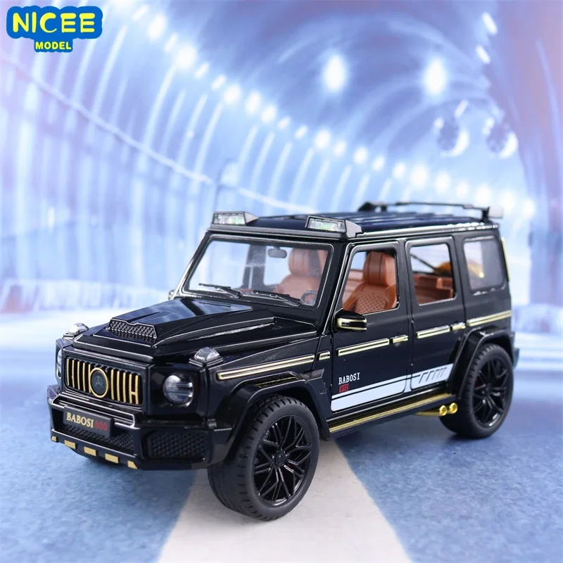 

1:18 Mercedes Benz BRABUS G800 Off-road car Diecast Metal Alloy Model car Sound Light Pull Back Collection Kids Toy Gift E218