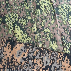 WWII WW2 German Oak Leaf Camouflage Fabric Reversible Cotton Canvas Cloth Uniform DIY