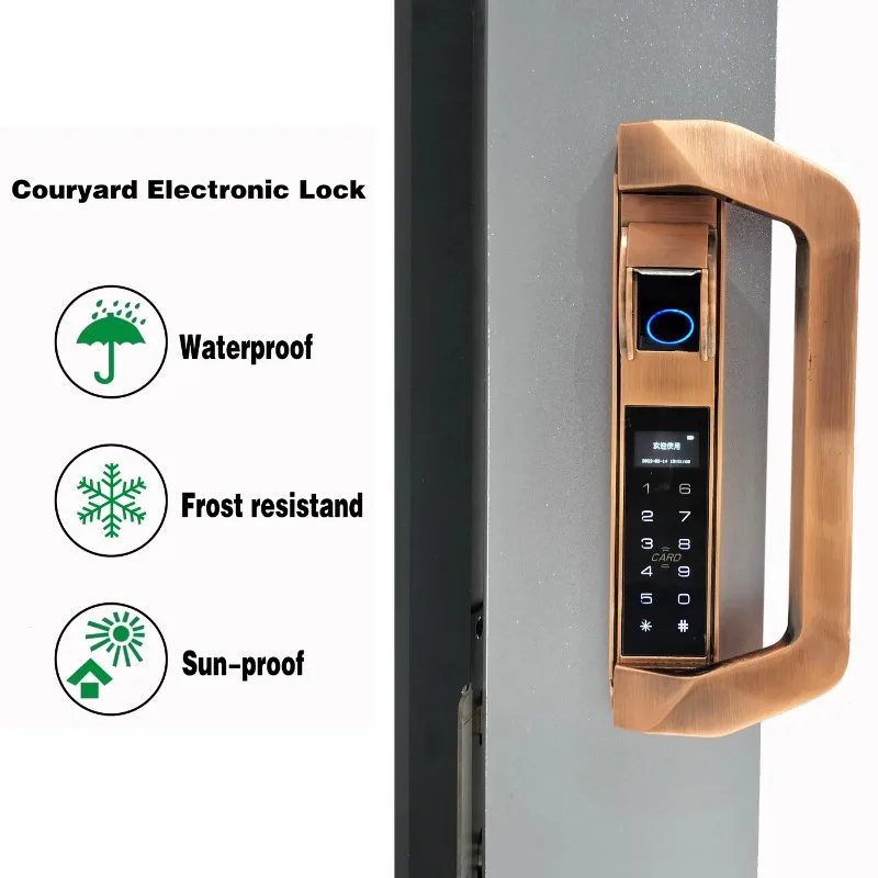 Outdoor Antifreeze Waterproof Electronic Lock Fingerprint Password Lock Automatic Smart Lock