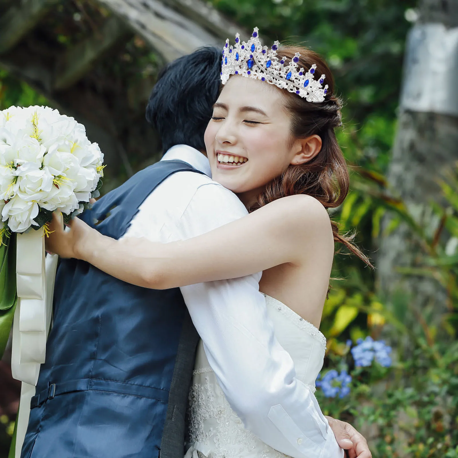 

Rhinestone Crown For Women Baroque Style Birthday Wedding Party Adult Crowns Costume Accessory Headband Hair Styling Tool