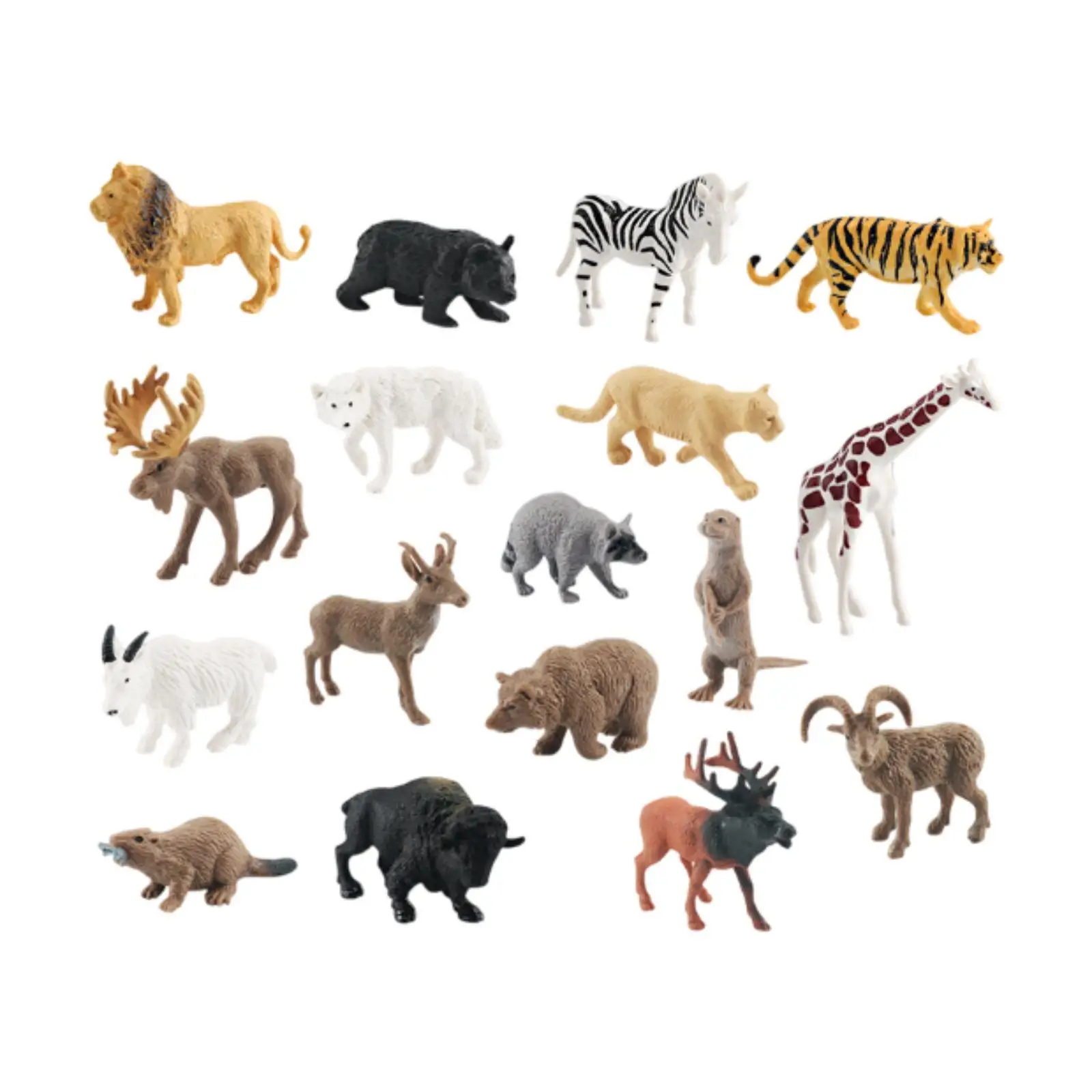 17 pièces animaux figurines jouets Playset artisanat PVC réaliste Jumbo animaux enfants jouet éducatif Playhouse décor jouet cognitif