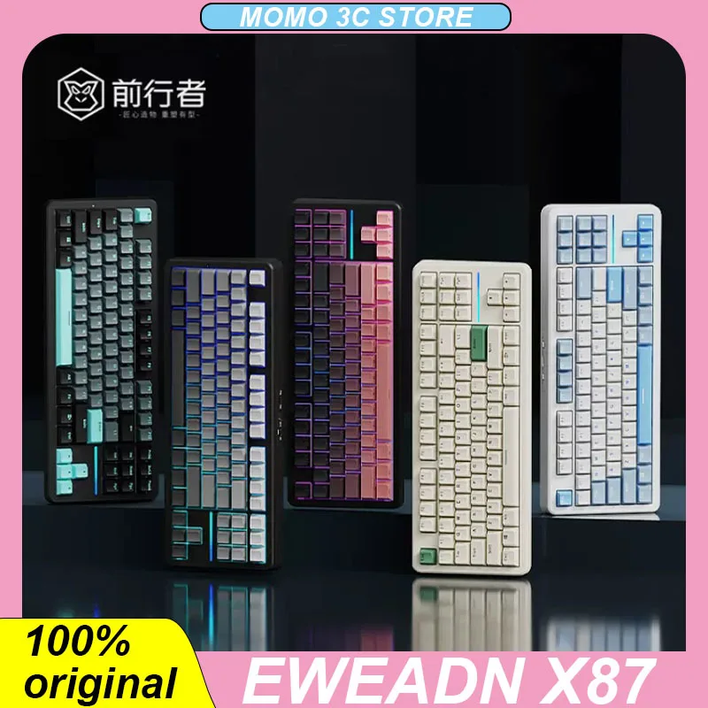 

EWEADN X87 Mechanical Keyboard Hot Swap 3Mode Wireless Bluetooth RGB Gasket 87keys PC Gaming Keyboards Laptop Office Accessories