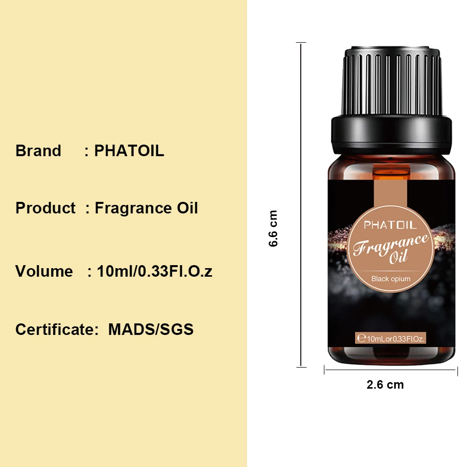 Phatoil 10ml Bubble Gum Fragrance Essential Oils Diffuser White Musk Sea Breeze Lemon Magnolia Oil for Lip gloss Candle Making