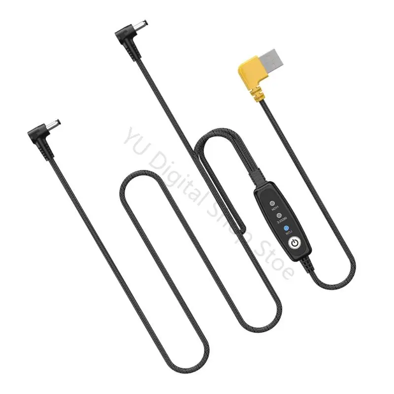 96BA Braided USB Cooling Garment Fan Power Cable with DC3.8x1.35mm Output Controller