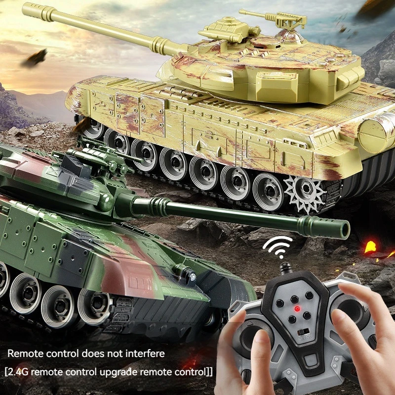 

Large Children Vs. Remote-controlled Cars, Tanks, Toys, Military Models, Green Electric Armored Vehicles, Tracked Boys, Wireless