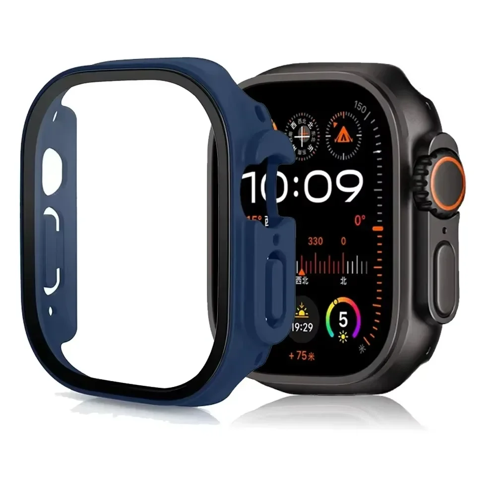 Glas+PC-Schutzhülle für Apple Watch Ultra 4 3 2 49mm Smartwatch Stoßfänger+Displayschutzfolie Gehärtetes Glas iWatch Series Ultra 49mm Zubehör – Detail 12