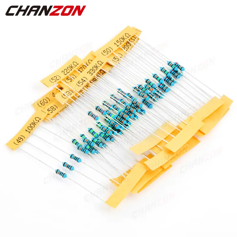 60 Values 1/4W 1% Metal Film Resistors Kit 300Pcs 1 ohm - 4.7M ohm 1/4 Watt W High Precision MF Resistance Set Assortment - Image 5