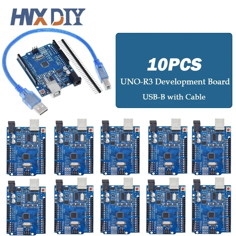 1-10pcs ATmega328P Development Board UN0 R3 Board with Pin Header and Cable Compatible with Arduino IDE Projects