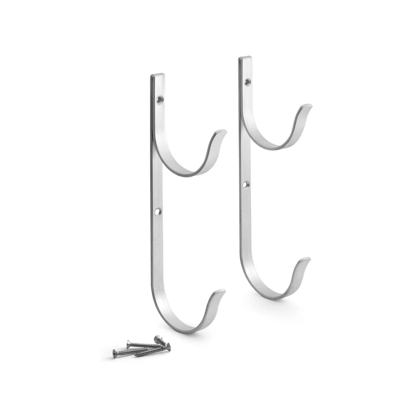 2Pcs Aluminium Pool Pole Hanger Set Pool Tool Storage Holder for Swimming Pool Accessories