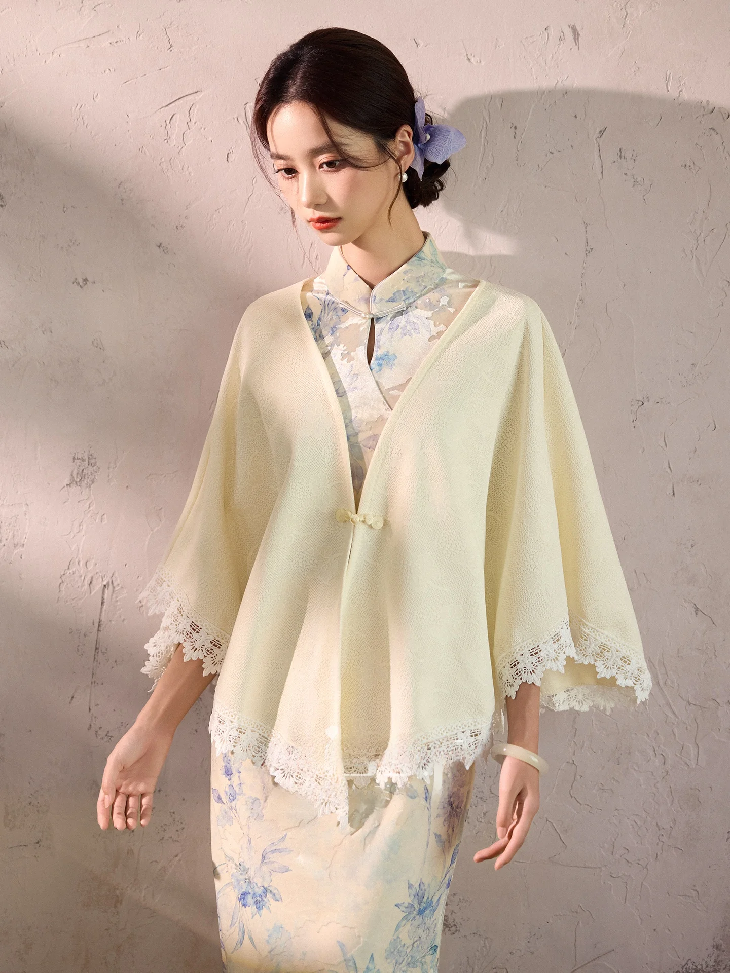 White Knitted Cardigan Shawl Coat Cowl Neck Outerwear Young Versatile Autumn New Arrival Chinese Style for Ladies Students Teens