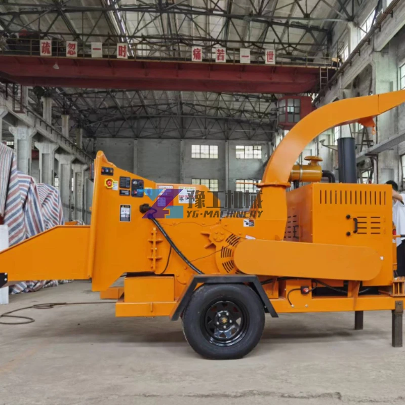 China Forestry YGHC6130 Diesel Engine Wood Chipper Hydraulic Tree Branch Leaf Shredder Mobile Wood Chip Crusher Machine