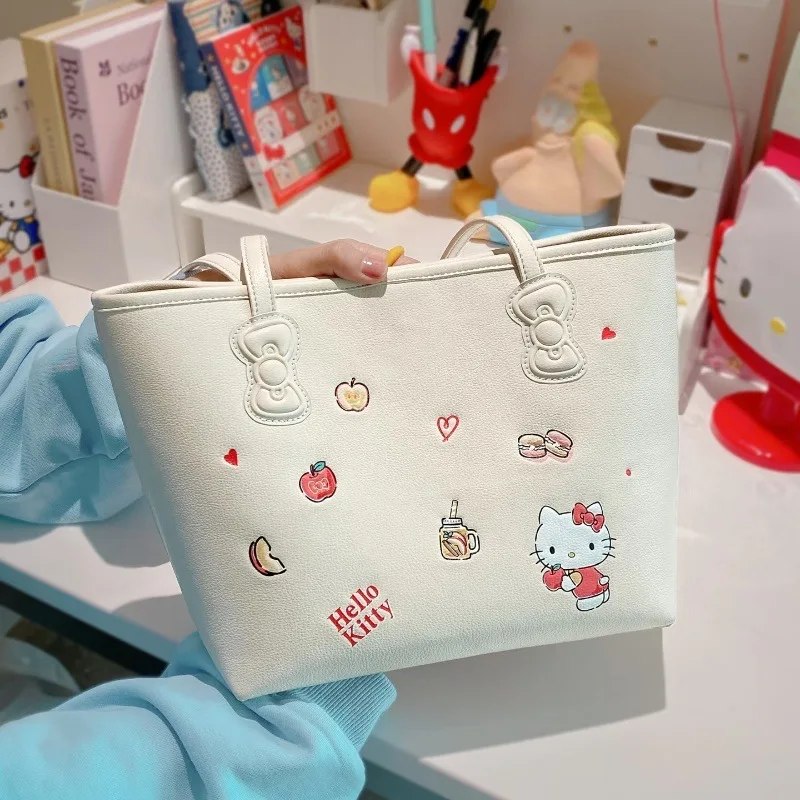 

Sanrio Hello Kitty сумка через плечо мультфильм аниме персонаж аксессуары с принтом большая вместительная женская модная сумка Kawaii подарок