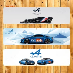 60x240cm Alpines Racing Banner Flag Tapestry Polyester Printed Flag Garage or Outdoor For Decoration