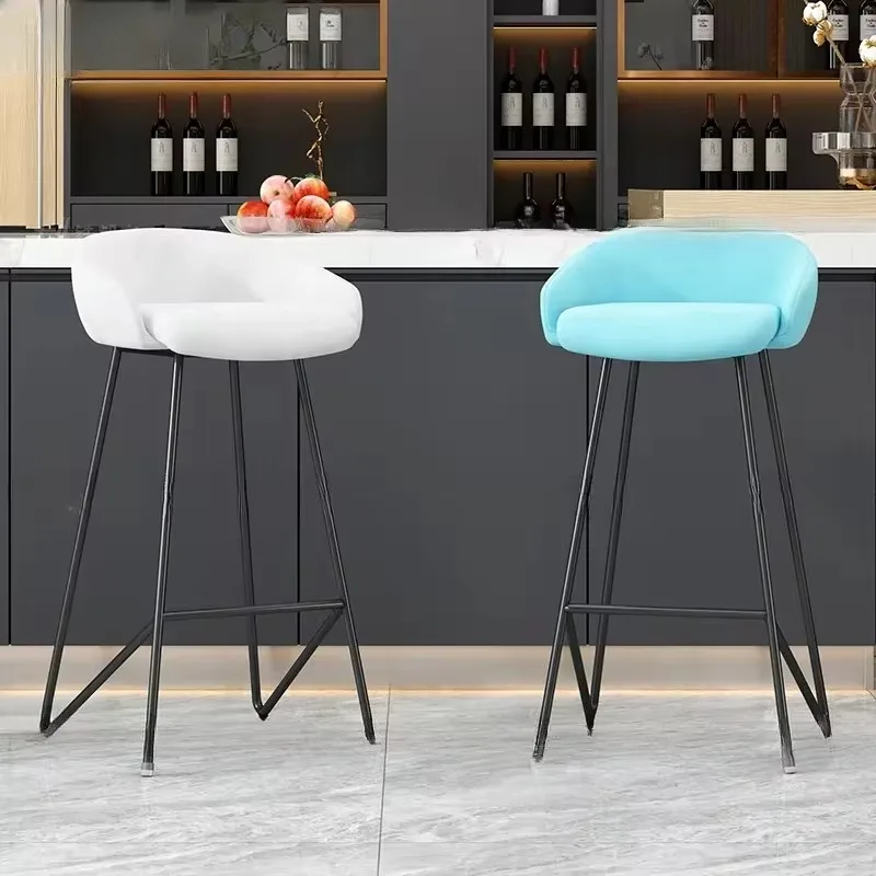 High Chair Height Home Bar Ergonomic Kitchen Stool Lightweight Modern Stools Sillas Para Comedor Counter Sandalye Salon Luxury