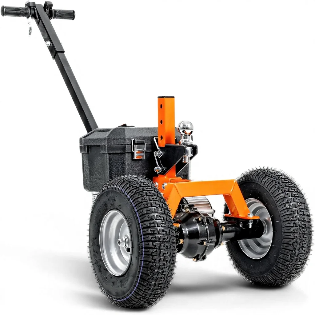 

Industrial Steel Electric Trailer Dolly-2800 Lbs Max Trailer Weight 450 Lbs 2" Ball 24V 800W Motor Heavy Duty