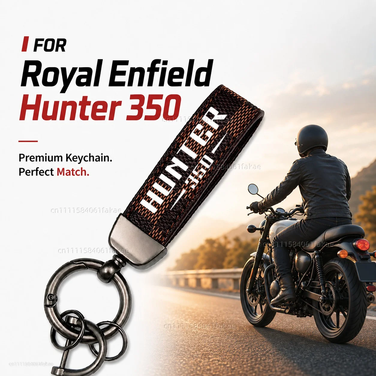 FOR Royal Enfield Hunter 350 2022-2026 Motorcycle Keychain Custom Logo Gift for Rider Men Women