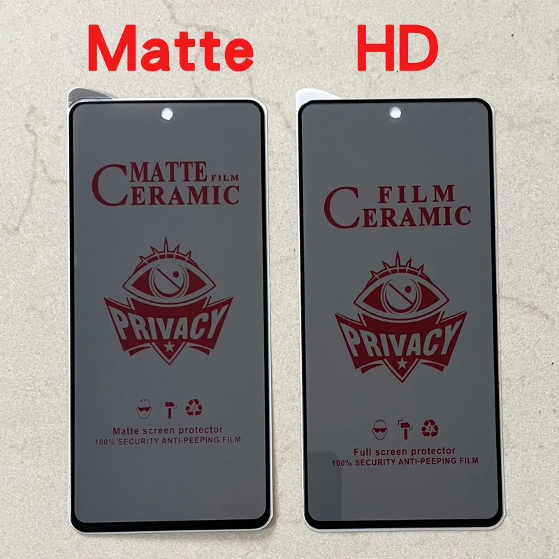 Anti-spy Privacy Ceramic Film For Xiaomi Redmi Note 11 4G 5G 11E 11T 11S 10T Lite 10S 10 Pro Max Plus 9 9T 8 8T Screen Protector