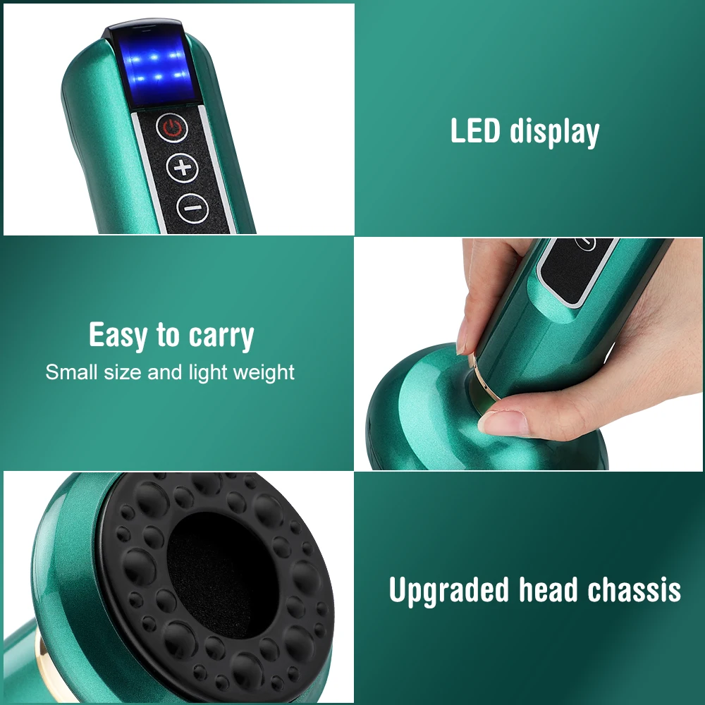 Intelligent Suction Medical Cupping Set with Glass Jars Vacuum Slimming Beauty Massager Anti-Cellulite Guasha Tool for Home Use