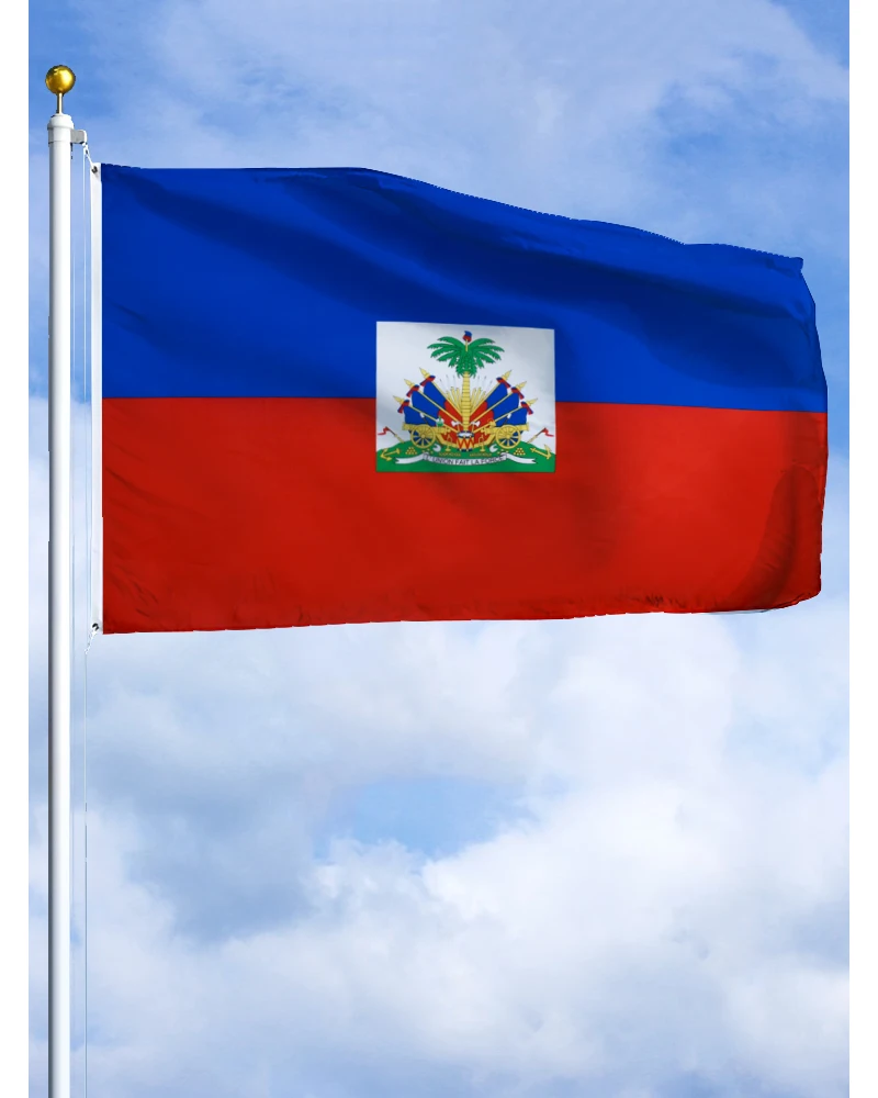 

60×90 90x150 120×180CM Haiti Hayti Emblem Flag Polyester Printed Banner Tapestry For Decor