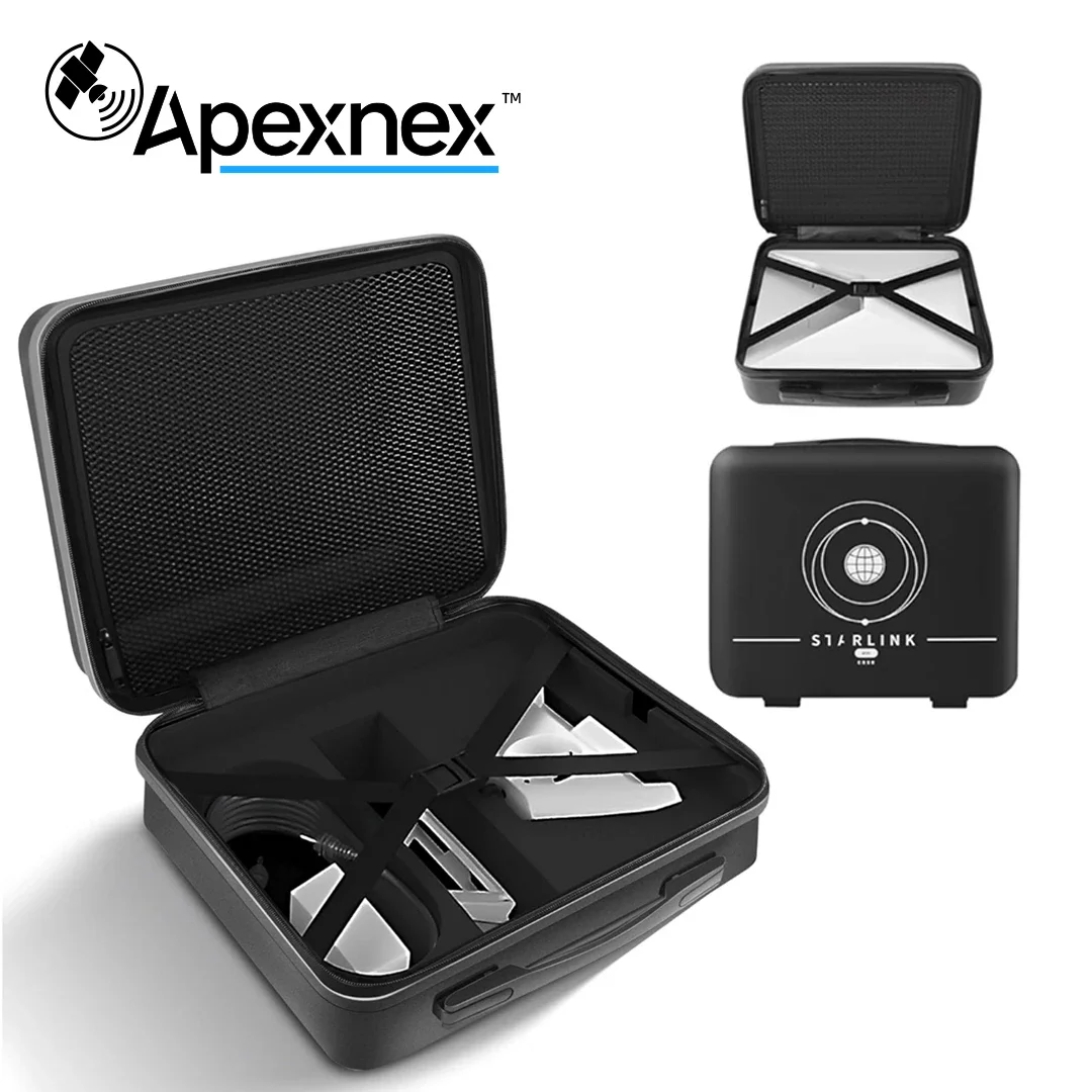 

Мини-чехол Starlink — жесткий дорожный футляр с ручкой для переноски для кемпинга, автомобиля, автофургона, поездок на лодках — водонепроницаемый черный