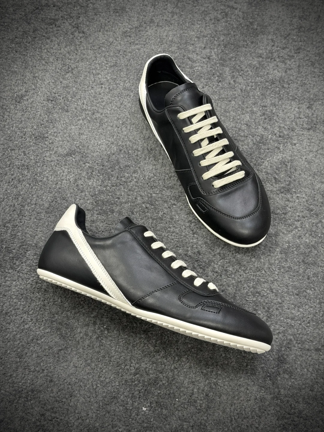 

2026 Ricks' Main Line Collection German Army Trainers Women Men Casual Sneakers Shoes Top Quality Real Leather Men Shoes