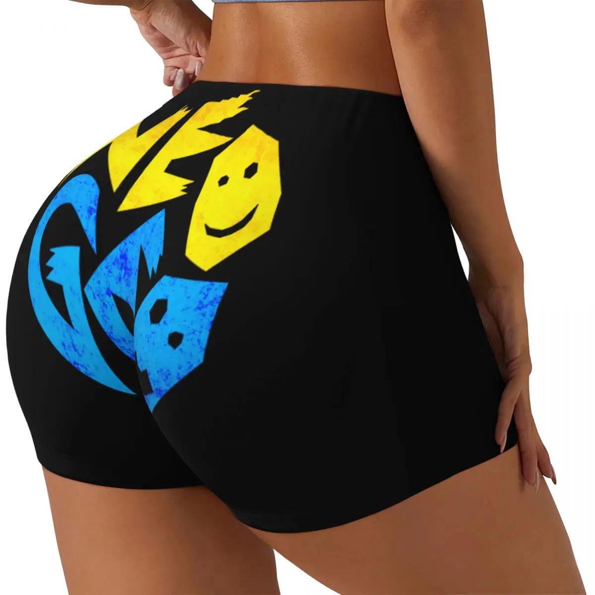 Custom Arcade Game Neo Geo Logo Workout Running Volleyball Shorts Women's Gym Yoga Shorts