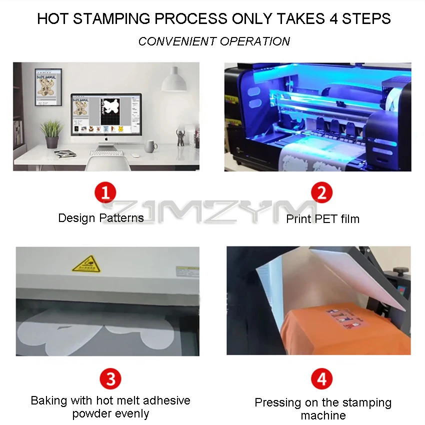 A3 A4 DTF Film Oven PET Film Curing Device Hot Melt Powder Oven Direct To Film T Shirt Transfer Printing DTF Printer Film Dryer