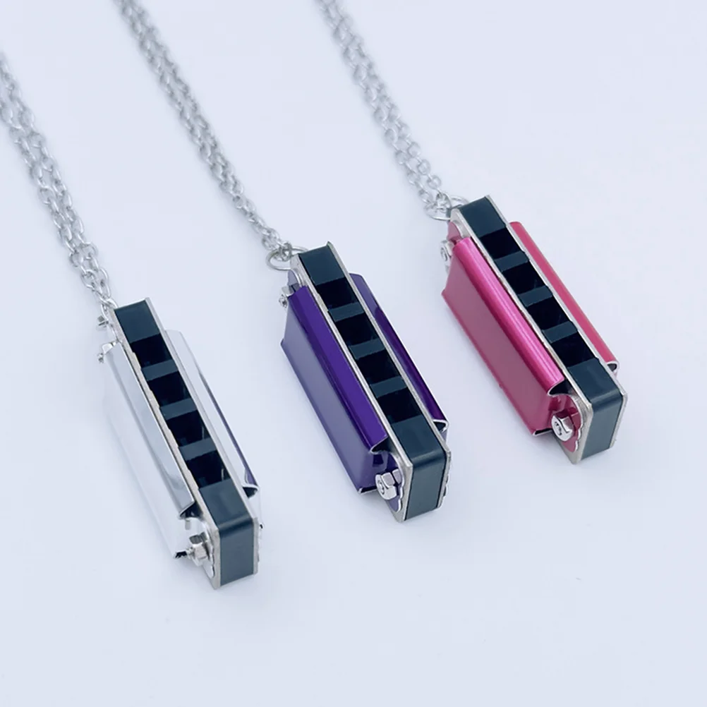 

8 Pcs Harmonica for Primary School Students Mini Gift Music Instrument Musical Resin Plaything Necklace Party Favor