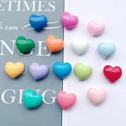 60Pcs Color Mini Glossy Love Heart Flatback Resin Cabochon Scrapbooking Accessories DIY Nail Art Decor Material Jewelry Findings