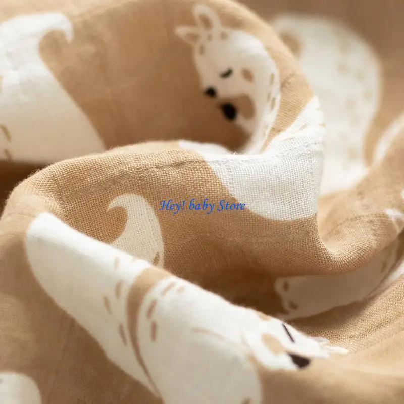 

Q1FE Cotton Baby Triangular Bandana Bib Multipurpose Teething Accessories for Infants Absorbent Square Towel 60x60cm