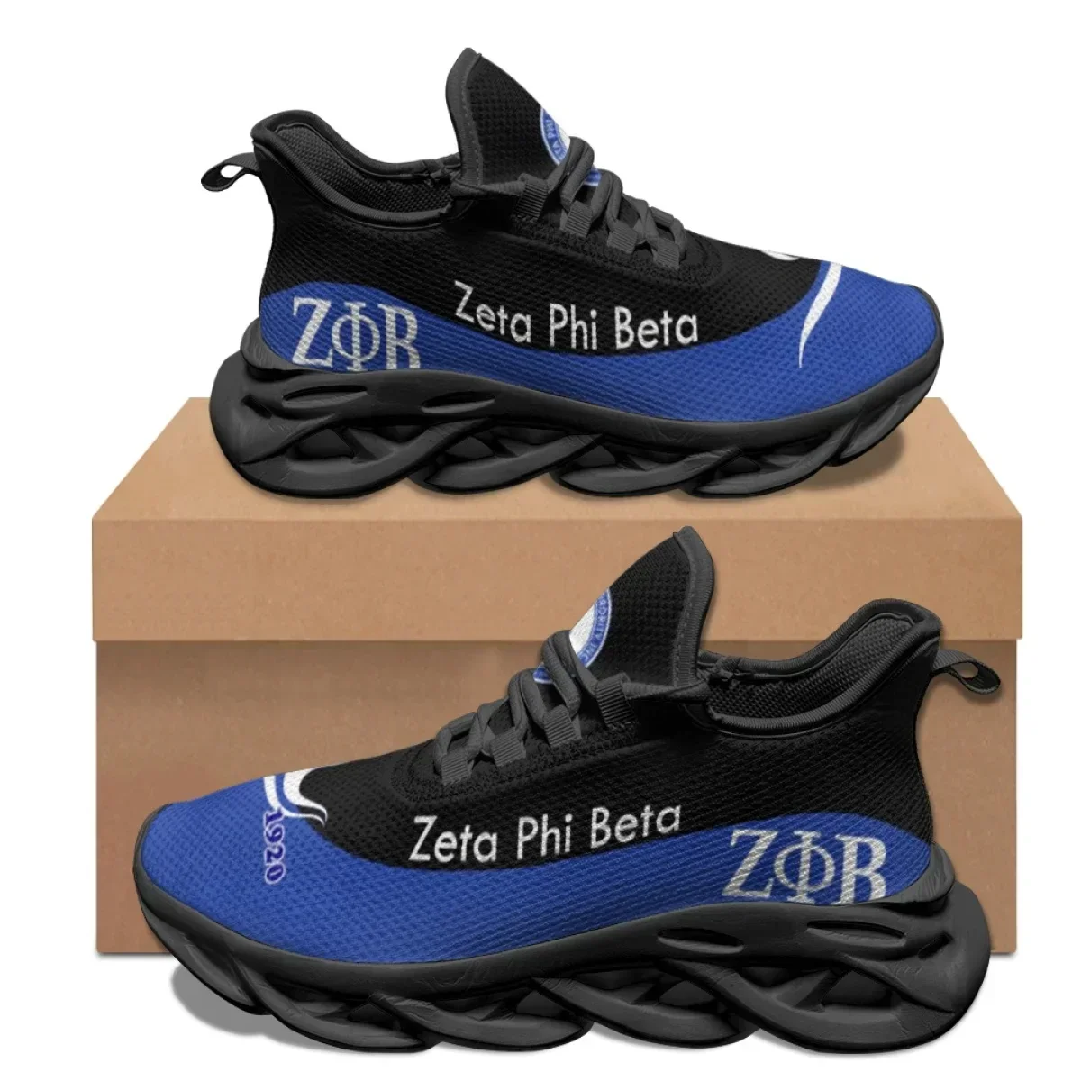 Летние амортизирующие кроссовки Zeta Phi Beta с дизайнерским принтом, нескользящие повседневные туфли на плоской подошве, легкие дышащие кроссовки для бега